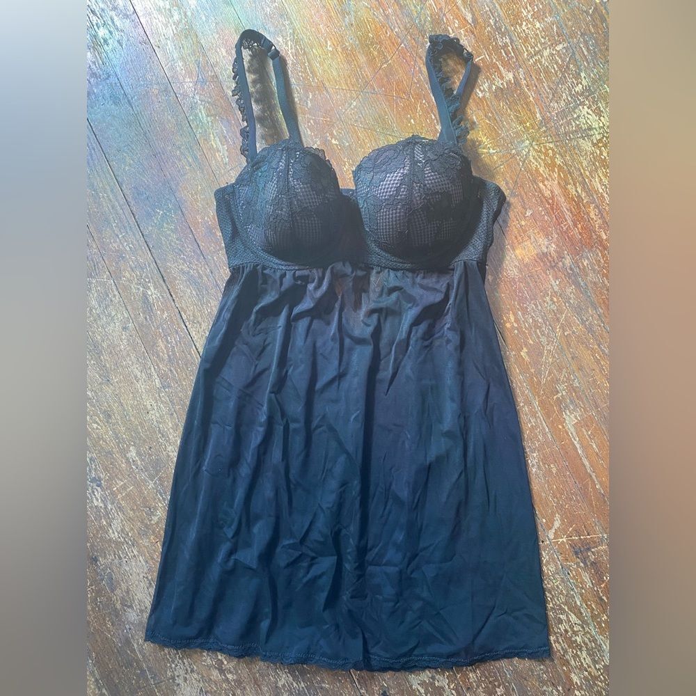 h&m Sheer Babydoll Teddy w/ Adjustable Straps Womens size 12